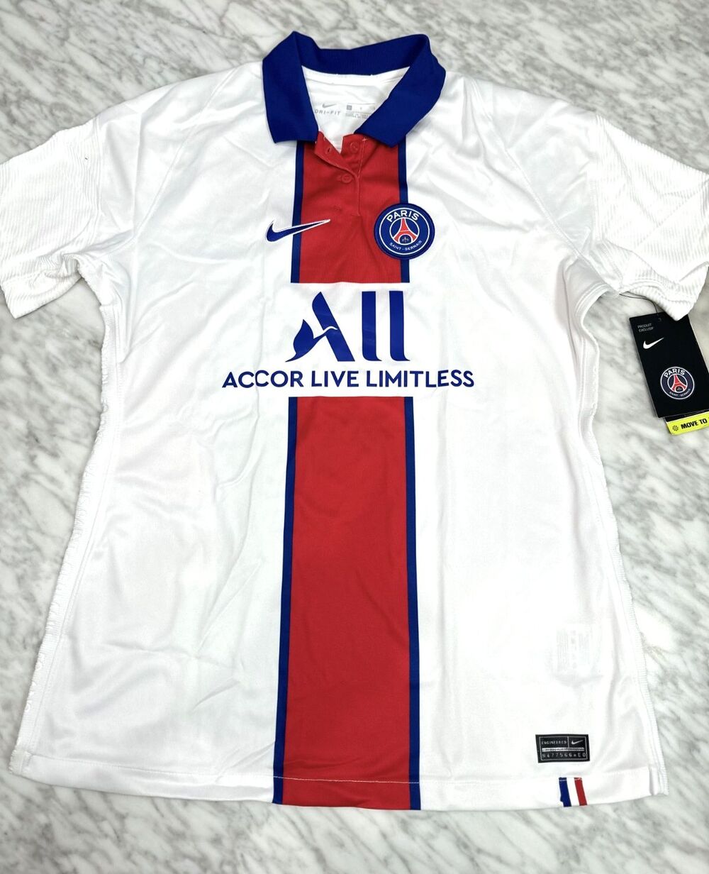 Nike Paris Saint-Germain 2020/21 Away White Soccer Jersey Women Large CD4406 101